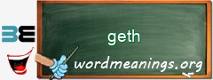 WordMeaning blackboard for geth